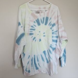 So Lounge Life Weekend Crewneck Sweatshirt Tie Dye XL